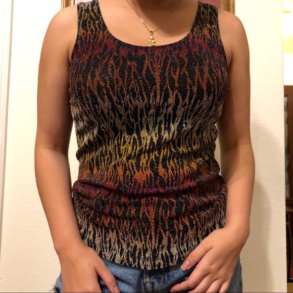Vintage Chico’s Design sparkly/shiny Tank top - Picture 1 of 3